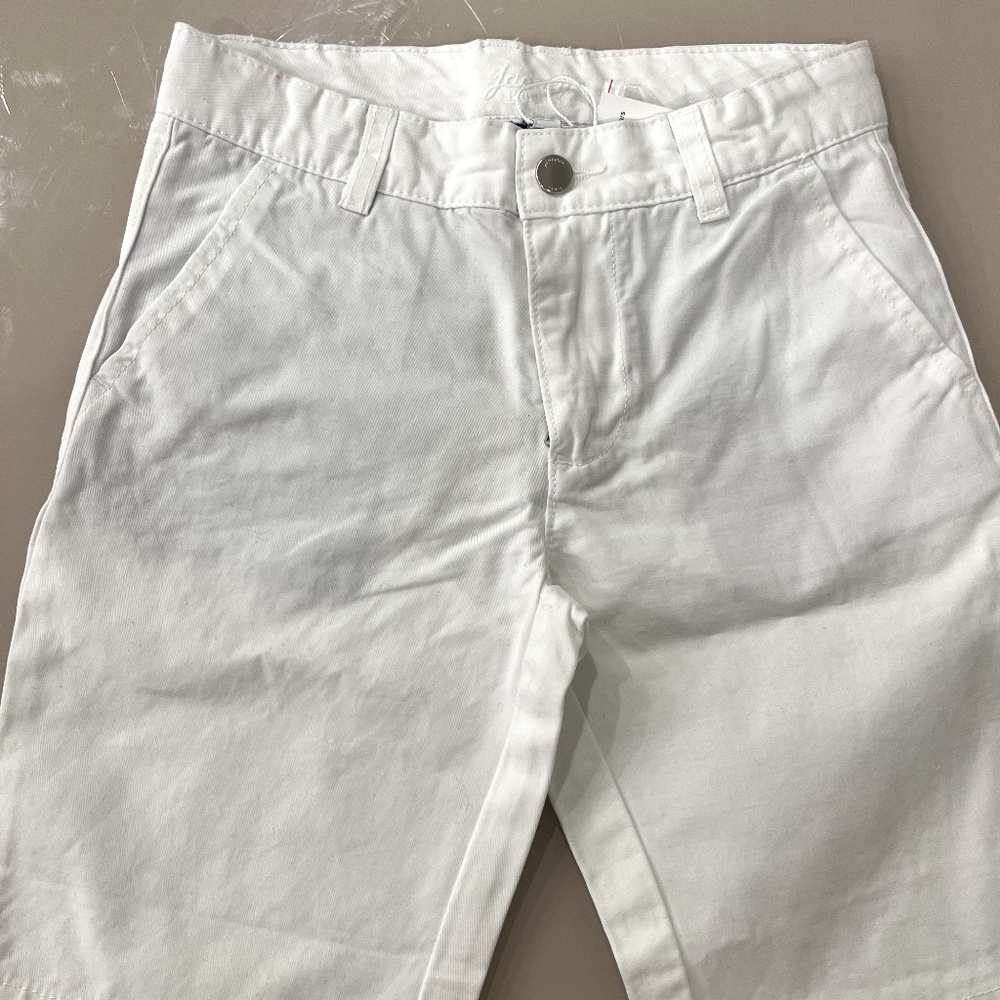 NWT - Jacadi - Boys White, Bermuda  Shorts, Size 6